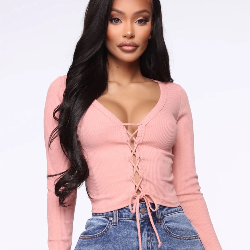 Fashion Nova “You’ll Be On My Mind Top” in Mauve